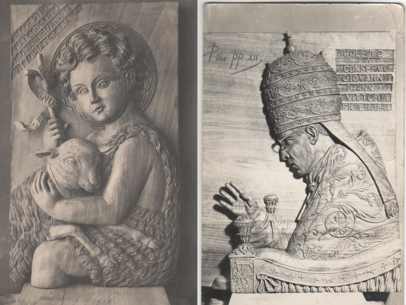 Bassorilievo di Giovanni Conservo ad anni 13 bassorilievo