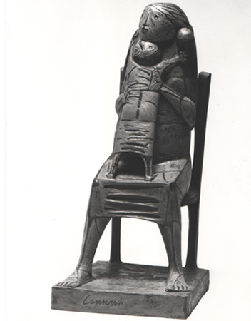 scultura Donna con bambino